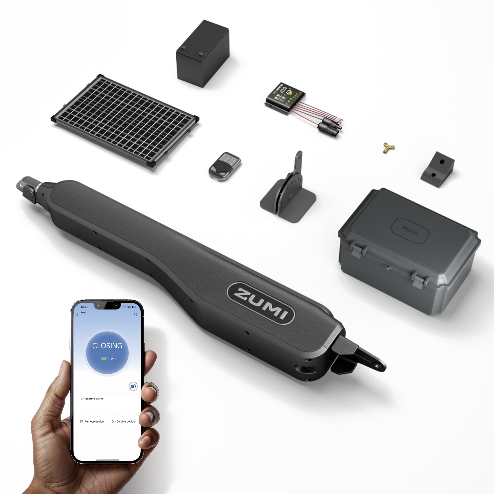 Solar Single Swing Gate Opener with Battery