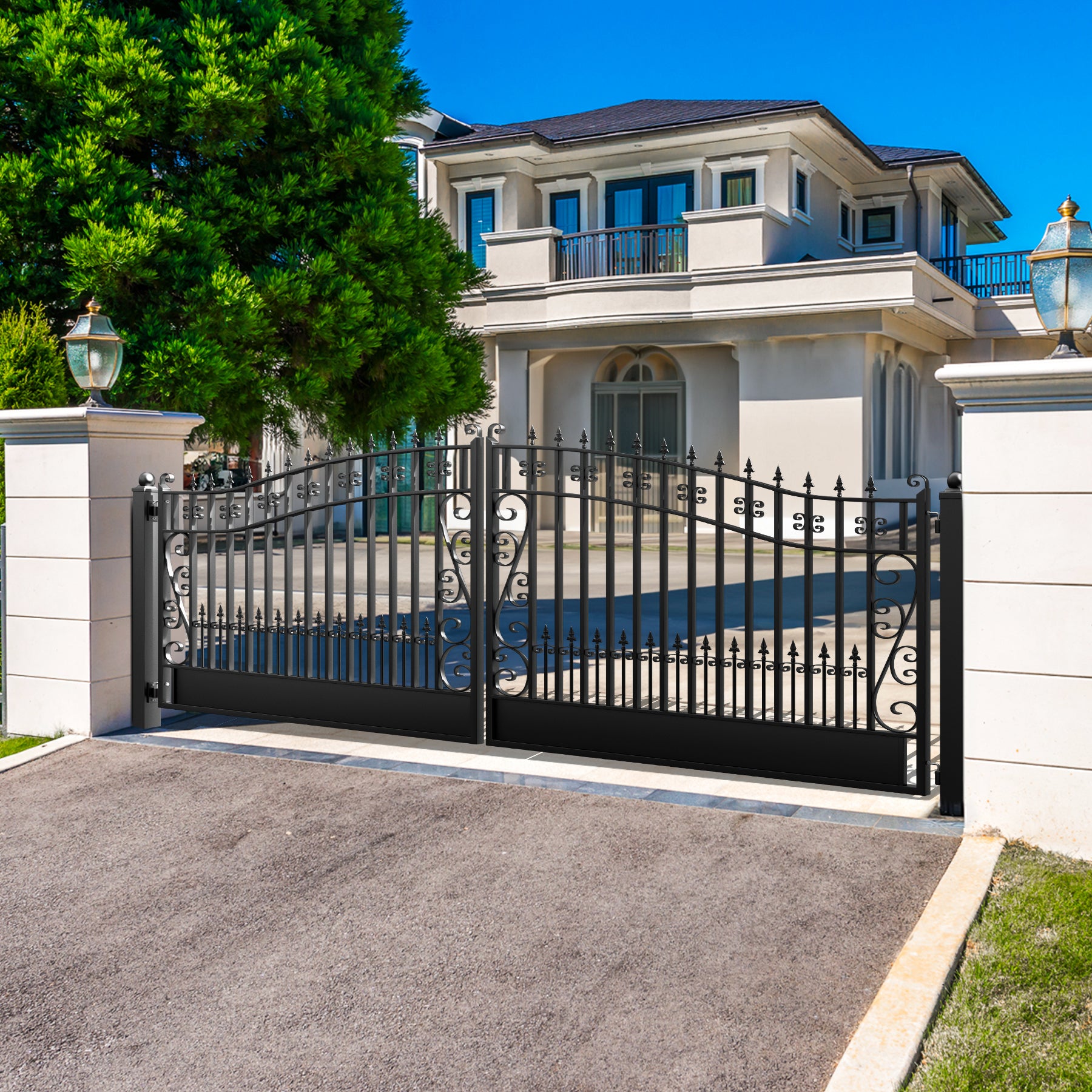 ZUMI Greenwich Style Dual Swing Driveway Gates