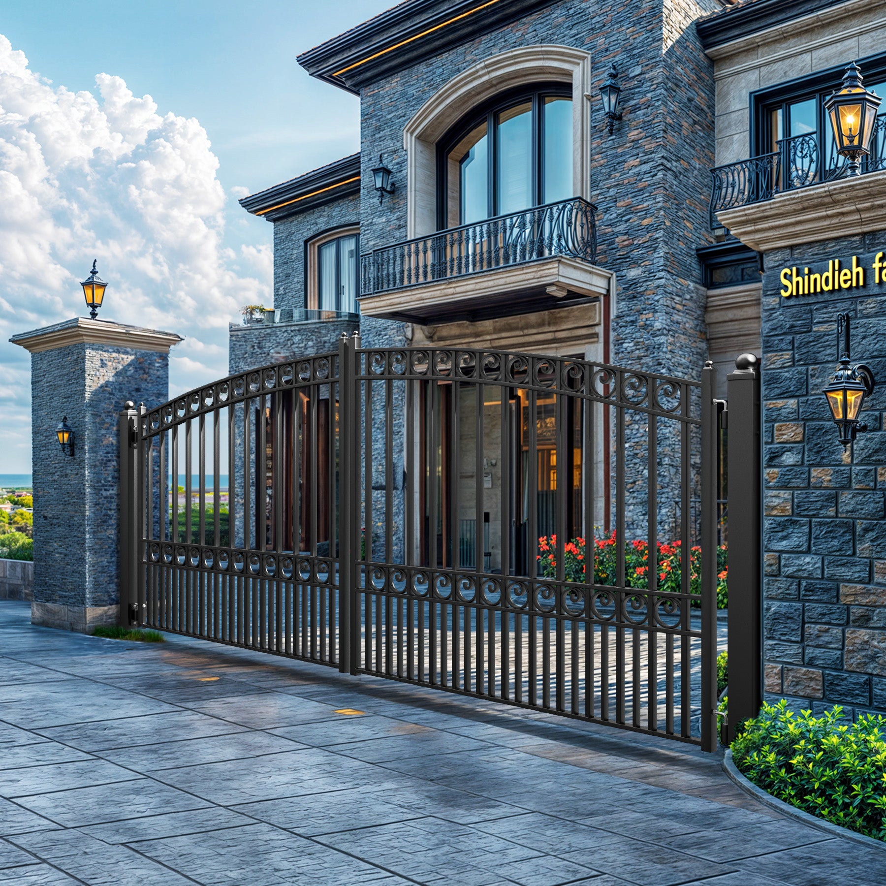 ZUMI Opera Style Dual Swing Driveway Gates