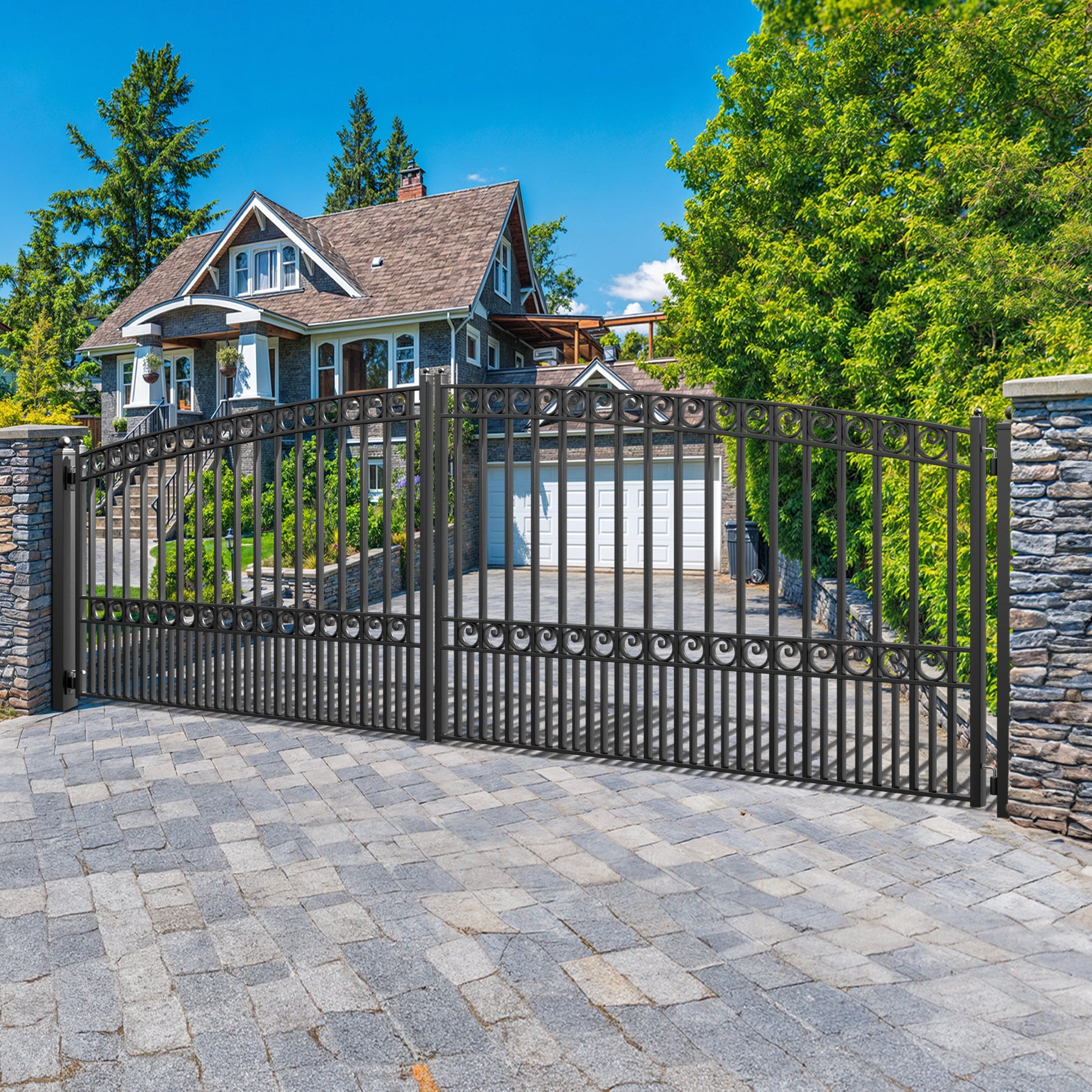 ZUMI Opera Style Dual Swing Driveway Gates