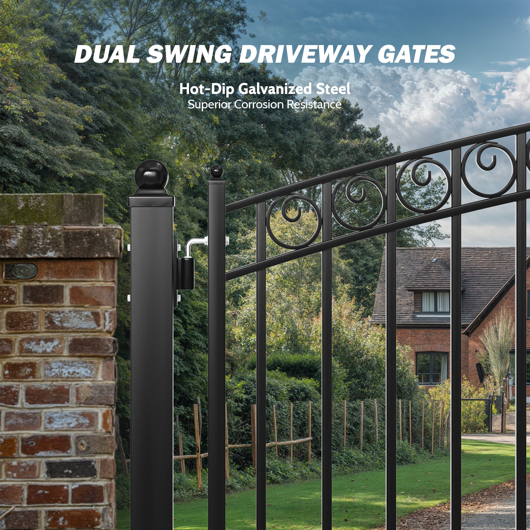 ZUMI Opera Style Dual Swing Driveway Gates