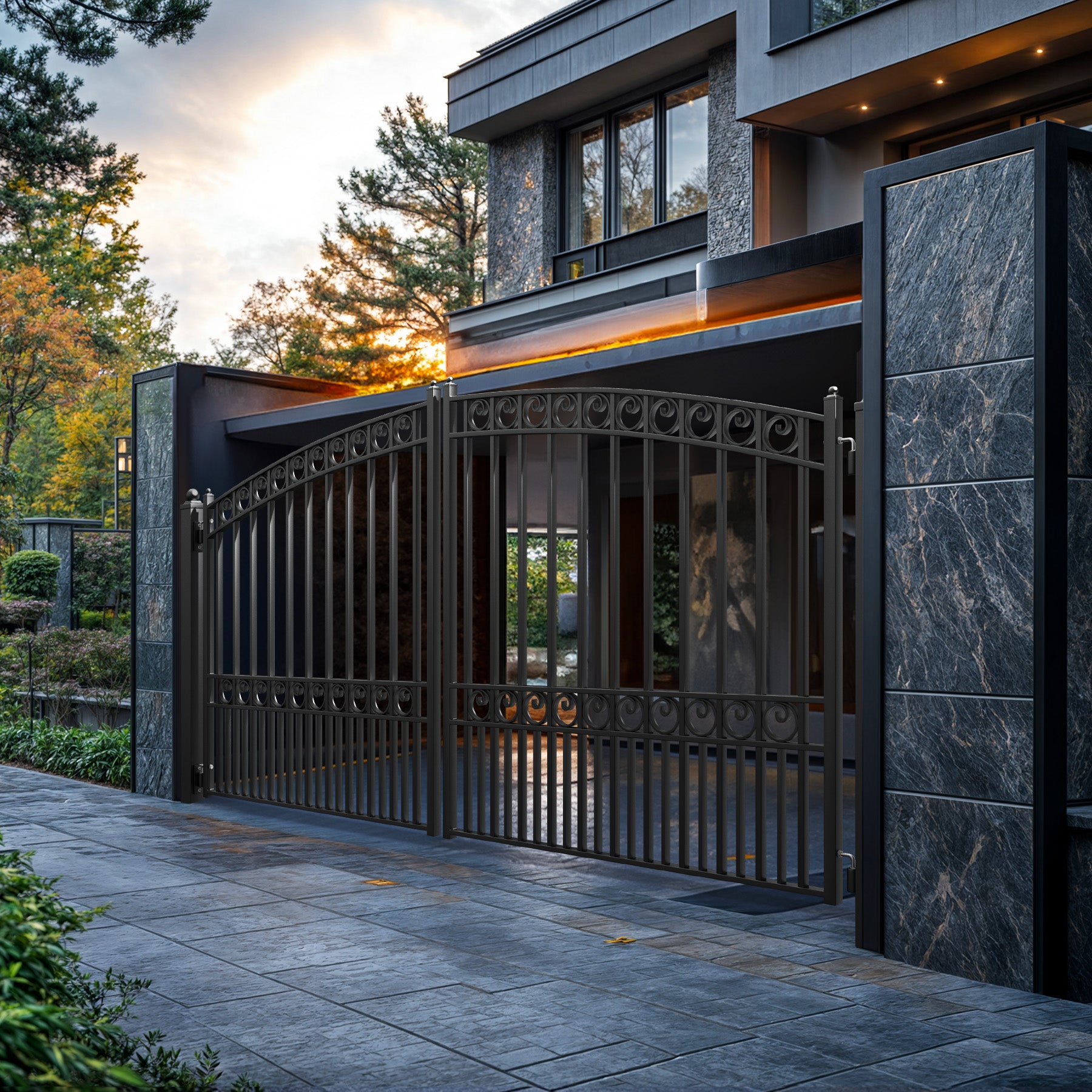 ZUMI Opera Style Dual Swing Driveway Gates