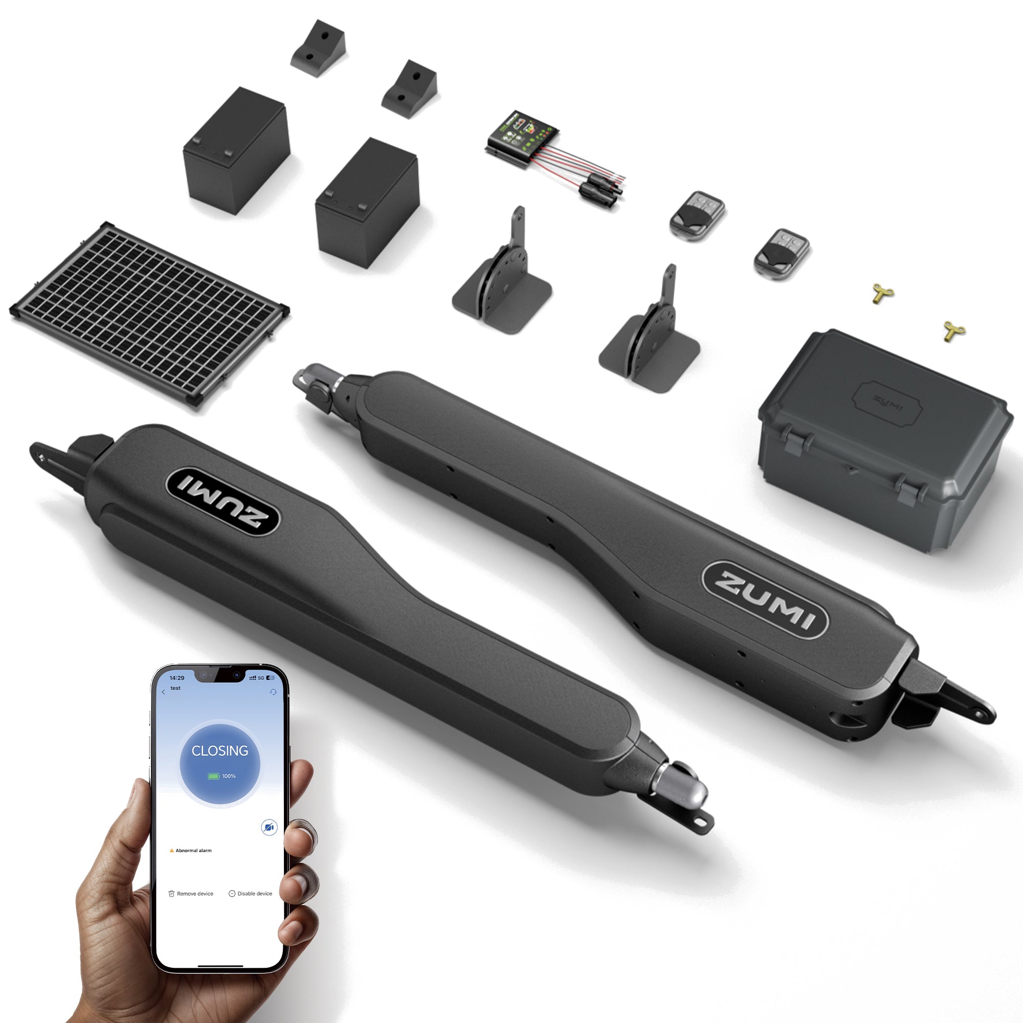 Solar Heavy Dual Swing Gate Opener